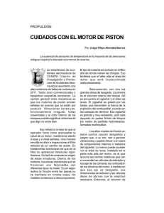CUIDADOS CON EL MOTOR DE PISTON
