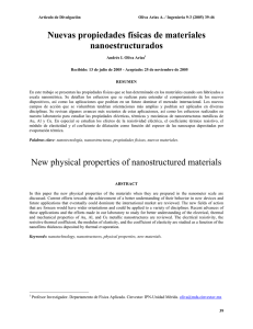 Nuevas propiedades físicas de materiales nanoestructurados New