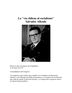 La "vía chilena al socialismo" Salvador Allende