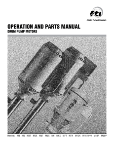 operation and parts manual