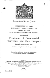 Treatment of Commercial Travellers and their Samples