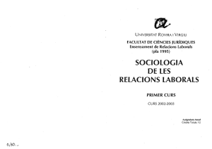 Sociologia de les Relacions Laborals