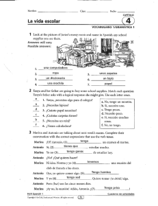 VOCBULAREO 1/GRAMATICA 1