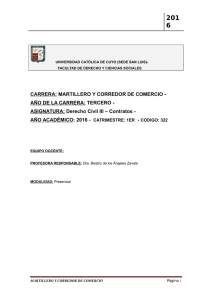 CARRERA: MARTILLERO Y CORREDOR DE COMERCIO