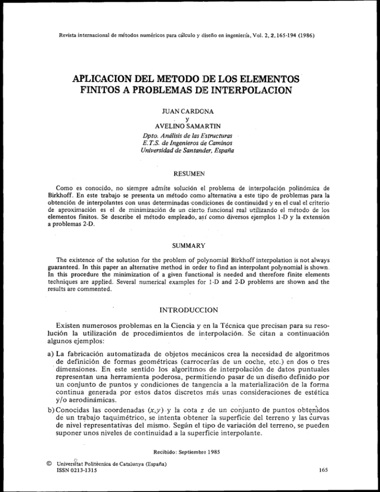 Aplicacion Del Metodo !de Los Elementos Finitos A Problemas Die