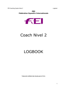 Coach Nivel 2 LOGBOOK - Fédération Equestre Internationale