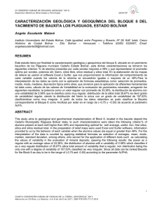 caracterización geológica y geoquímica del bloque 8 del yacimiento