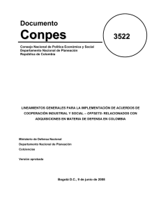 Documento Conpes 3522 - DNP Departamento Nacional de