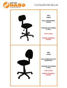 catálogo de sillas