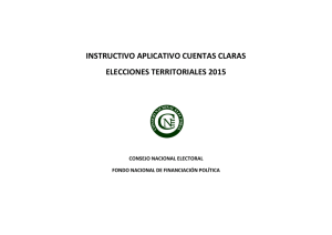 instructivo aplicativo cuentas claras elecciones territoriales 2015