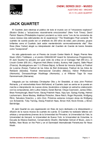 jack quartet - Centro Nacional de Difusión Musical