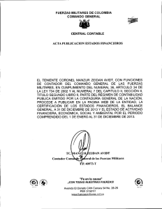 FUERZAS MILITARES DE COLOMBIA COMANDO GENERAL