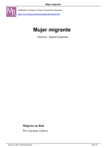 Mujer migrante - Mujeres en Red