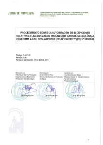 ¡J PROCEDIMIENTO SOBRE LA AUTORIZACIÓN DE EXCEPCIONES