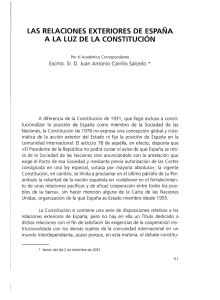 Las relaciones exteriores de España a la luz de la Constitución