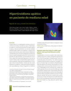 Hipertiroidismo apático en paciente de mediana