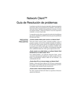Network Client™ Guía de Resolución de problemas