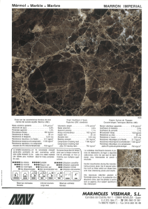 Page 1 Marmol • Marble - - : EStaS SOn laS CaracteriSticas técnicas