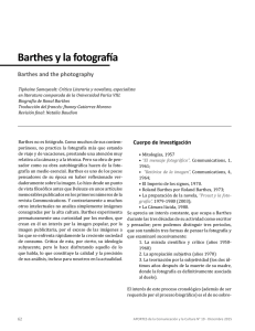Barthes y la fotografía