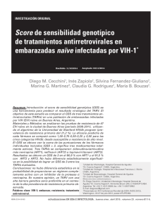 Score de sensibilidad genotípico de tratamientos antirretrovirales en