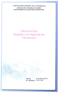 informe investigación especial 13-09 hospital las higueras sobre