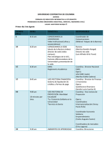 1. Agenda - Jornada de Inducción a estudiantes 2015