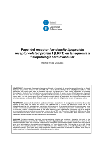 Papel del receptor low density lipoprotein receptor