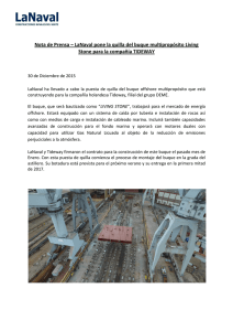 Puesta Quilla NB345 Cable Layer