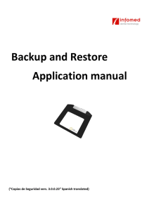 Backup and Restore Application manual