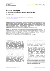 Acción e intención: el silogismo práctico según Von Wright