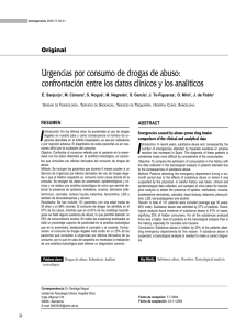 Urgencias por consumo de drogas de abuso: confrontación