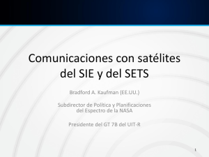 Comunicaciones con satélites del SIE y del SETS