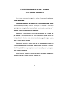 l. PROCESO DE MEJORAMIENTO Y EL GRUPO DE