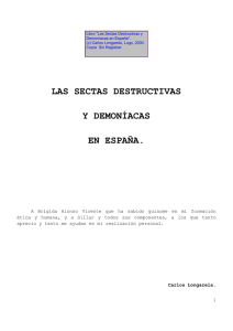 Las Sectas Destructivas y Demoníacas en España