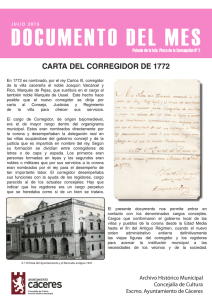 carta del corregidor de 1772 - Cáceres Histórica