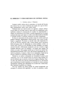 EL DERECHO Y OTROS MÉTODOS DE CONTROL SOCIAL