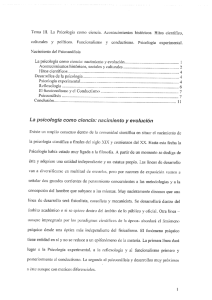 TEMA 3. La psicología como ciencia. Acontecimientos históricos