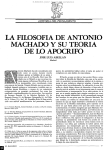 La filosofía de Antonio Machado y su teoría de lo apócrifo
