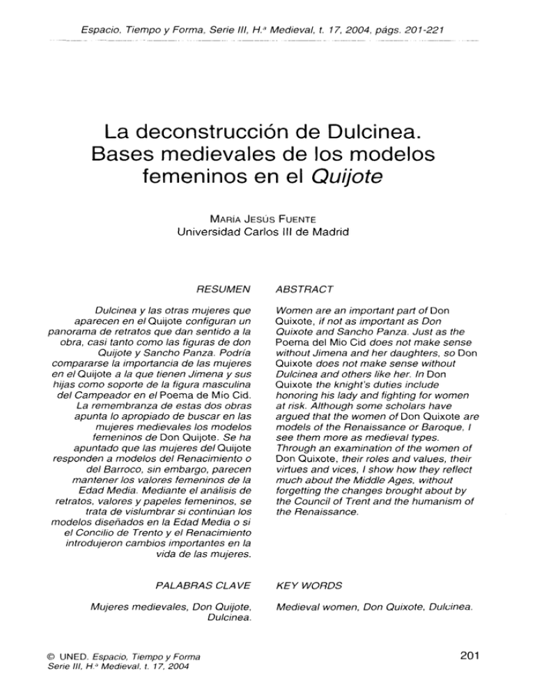 La deconstrucción de Dulcinea e