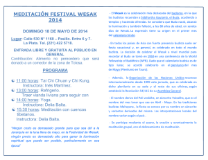 meditación festival wesak 2014 domingo 18 de mayo de 2014