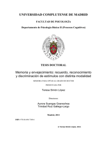 UNIVERSIDAD COMPLUTENSE DE MADRID Memoria y - E