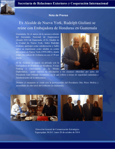 Ex Alcalde de Nueva York, Rudolph Giuliani se reúne con