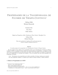 Propiedades de la Transformada de Fourier de Tiempo