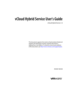 vCloud Hybrid Service User`s Guide