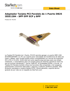 Adaptador Tarjeta PCI Paralelo de 1 Puerto DB25