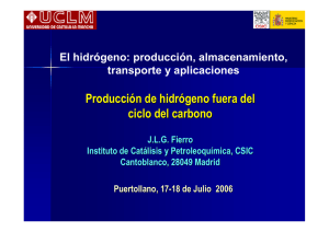 Producción de hidrógeno fuera del ciclo del carbono
