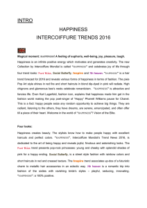 INTRO HAPPINESS INTERCOIFFURE TRENDS 2016