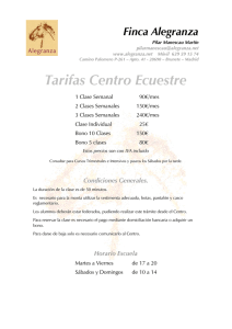 Tarifas Centro Ecuestre - Centro Ecuestre Alegranza