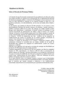 Manifiesto de EBLIDA - Biblioteca Nacional de España