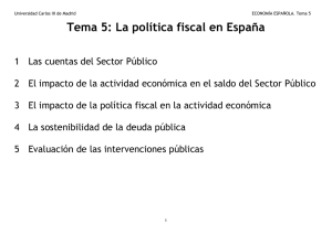 Tema 5: La política fiscal en España